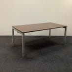 verstelbaar bureau 180x90 cm, Donker bruin blad - grijs, Huis en Inrichting, Bureaus, Ophalen of Verzenden, In hoogte verstelbaar