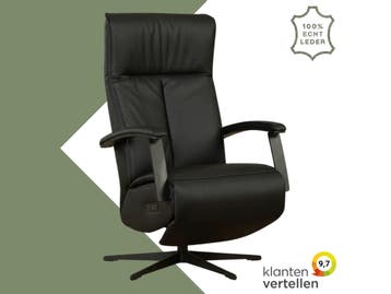 Leren sta-op-stoel Pure - Toledo Nero (zwart) - small -, Huis en Inrichting, Fauteuils, Bohemian, Industrieel, Modern, Scandinavisch