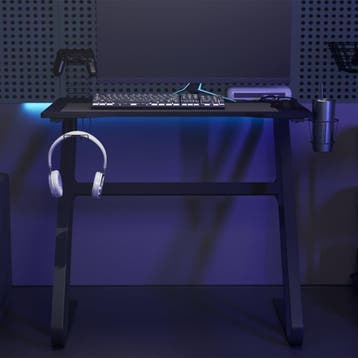 vidaXL Gamingbureau met ZZ-vormige poten 90x60x75 cm zwart, Verzenden, Nieuw