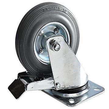 Benson Set van 4 transportwielen - 100 mm - zwenkwiel met..., Doe-het-zelf en Verbouw, Zwenkwielen, Ophalen of Verzenden, Nieuw