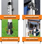 Klemluifel - Balkon luifel - Verticale luifel - 300 cm - Bla, Verzenden, Zo goed als nieuw
