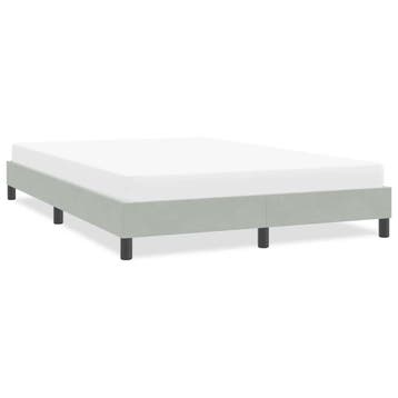 vidaXL Bedframe zonder matras 160x220 cm fluweel lichtgrijs, Verzenden, Nieuw, Tweepersoons, Stof