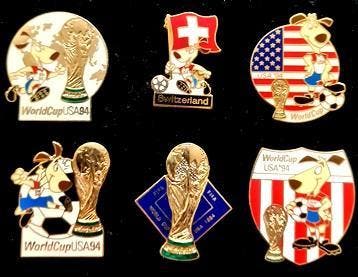 World Cup U.S.A. 94 set pins- 6 stuks, Verzenden, Nieuw, Sport, Speldje of Pin