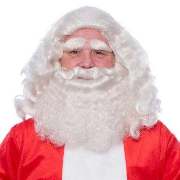 Kerstman baardstel deluxe, Verzenden, Nieuw, Feestartikel