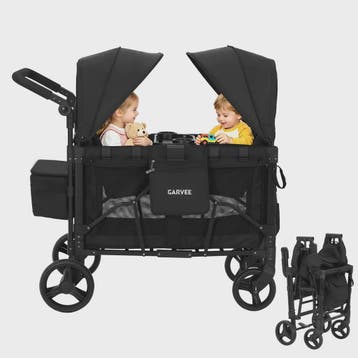 Dubbele Kinderwagen Wagentje 2-in-1 Opvouwbaar met Zonnekap, Verzenden