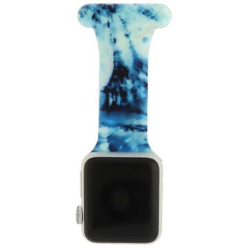 Apple Watch verpleeg bandje - siliconen - gevlekt blauw, Verzenden, Nieuw