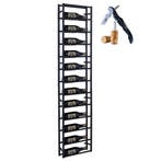 Wijnrek | Rek voor muur | 12 flessen | Wandmontage | Staal, Verzenden, Nieuw