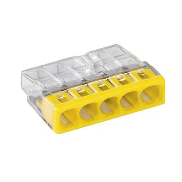 WAGO verbindingsklem / Lasklem | 5 aderig | 0.2-2.5mm², Doe-het-zelf en Verbouw, Elektra en Kabels, Ophalen of Verzenden, Nieuw