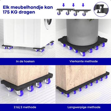 Moeve 9 delige Transporthulp Meubelroller Stevig en handig, Ophalen of Verzenden, Zo goed als nieuw