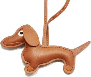 Teckel sleutel of tas hanger licht bruin, zwart, wit of roze, Verzenden, Nieuw, Dier of Natuur