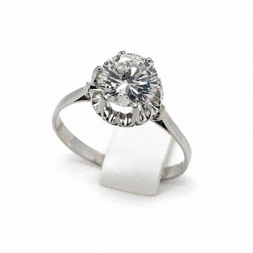Statement ring - 18 karaat Witgoud - 1.53ct. tw. Diamant