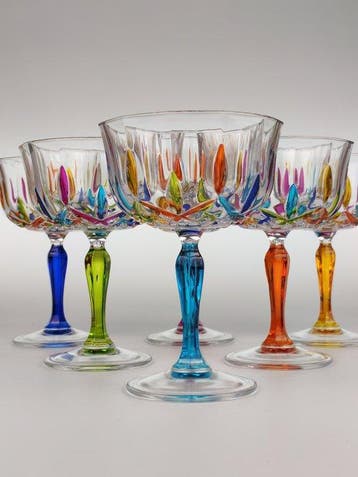 Secoloventesimo - Bokaal (6) - Arlequin cups - Emaille,