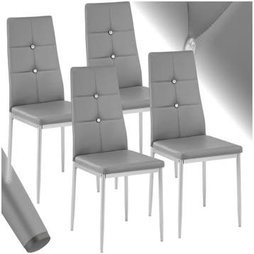 Eetkamerstoelen, kunstleer met strass steentjes, Verzenden, Nieuw