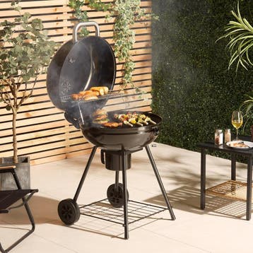 Houtskool BBQ - Smoker Barbecue - Houtskoolbarbecue - Zwart, Verzenden, Zo goed als nieuw