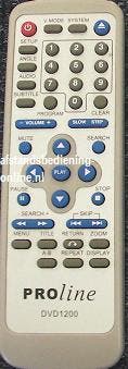 Afstandsbediening Pro line dvd1200, Ophalen of Verzenden, Nieuw, Origineel
