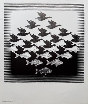 Maurits Cornelis Escher (1898-1972) - Le ciel et la mer