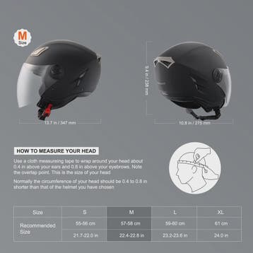 SucceBuy 3/4 Motorhelm - ABS & Hoge Dichtheid met Verwisselb, Fietsen en Brommers, Brommerhelmen, Verzenden, Nieuw