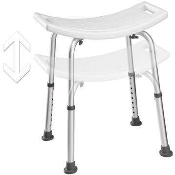 Rechthoekig aluminium douchekrukje - wit, Verzenden, Nieuw