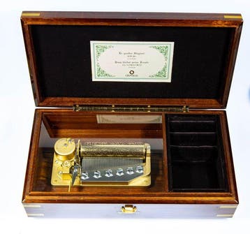 Sankyo Orpheus speeldoos sieradenkist juwelenkist Bach, Antiek en Kunst