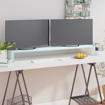 vidaXL TV-meubel/monitorverhoger 120x30x13 cm glas groen, Huis en Inrichting, Kasten | Televisiemeubels, 100 tot 150 cm, Verzenden