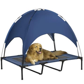 TRUUSK Luxe Huisdierbed Met Baldakijn - Verhoogd Buiten Hond, Verzenden, Nieuw