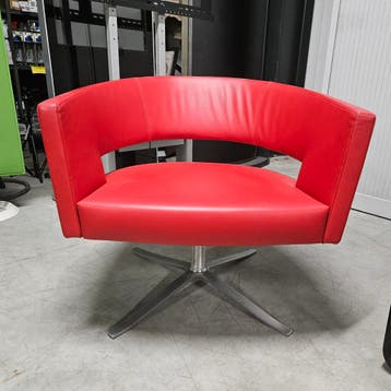 Montis Turner draaifauteuil - rood leder, Huis en Inrichting, Ophalen of Verzenden, Nieuw