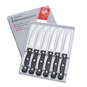 RÖR Solingen Steakmes – Glad – RVS – Lemmet 11,5 cm, Ophalen of Verzenden, Nieuw, Rvs of Chroom
