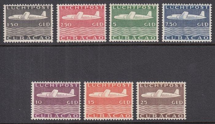 Curaçao 1947 - Luchtpost vliegtuigen - NVPH LP82/LP88, Postzegels en Munten, Postzegels | Nederland