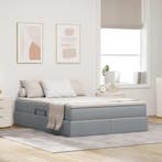 vidaXL Opslag bed met matras Lichtgrijs 140 x 200 cm, Huis en Inrichting, Slaapkamer | Bedden, Verzenden, Nieuw