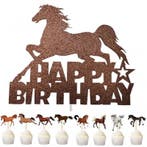 8 Paarden cupcake wrappers en 8 cupcake toppers, Verzenden, Nieuw, Taarten of Cupcakes, Versiering