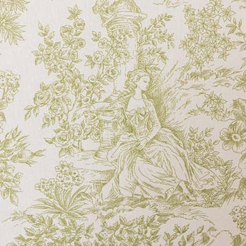 BA066 - Toile de Jouy-stof groen – 2,8 x 2,5 m - Meubelstof