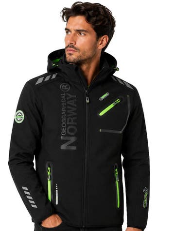 Geographical Norway Softshell Jas Heren Zwart Royaute, Kleding | Heren, Verzenden, Nieuw, Zwart