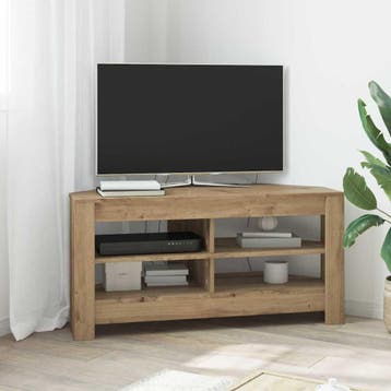 vidaXL HoekTVKast 102 x 40,5 x 45 cm Artisan Eiken Bewerkt, Minder dan 50 cm, Verzenden, Nieuw, Minder dan 100 cm