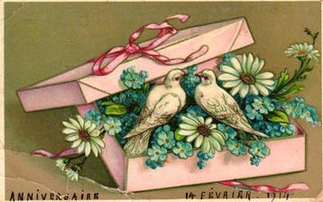 Fantasie - Bloemen - gevarieerd - Ansichtkaart (260) -, Gelopen
