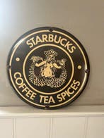 Emaille bord – Starbucks – Coffee Tea Spices – rond –
