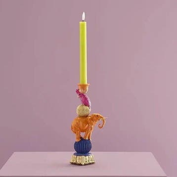WERNS - Kaarsenstandaard met oor 26 cm kaarsenhouder olifant