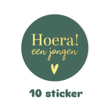 10x sticker - HOERA een Jongen - geboorte - baby - leuk i..., Ophalen of Verzenden, Nieuw, Meerdere stickers