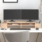 vidaXL Monitorstandaard 100x27,5x15 cm massief grenenhout, Computers en Software, Verzenden, Nieuw