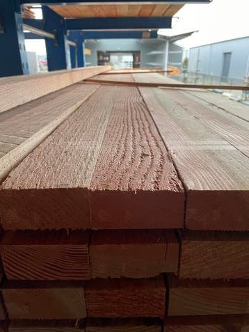Douglas hout 50 x 100 x 4000 mm, onbehandeld Zuidbroek Gr., Tuin en Terras, Palen, Balken en Planken, Ophalen, Nieuw, 250 cm of meer