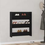 vidaXL Schoenenkast met plank Zwart Eiken 80 x 18 x 90 cm, Verzenden, Nieuw