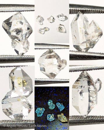 4,60 ct Natuurlijk Herkimer-diamantkwarts Lot getwiste, Verzamelen, Mineralen en Fossielen