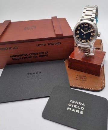 Terra Cielo Mare - 38mm Sparviero Black Automatic Full Set, Nieuw