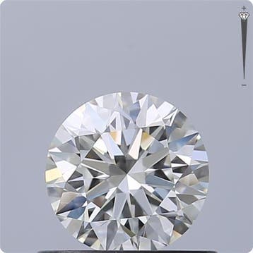 1 pcs Diamant (Natuurlijk) - 0.58 ct - Rond - F - IF -, Nieuw