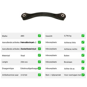 Draagarm Mercedes-Benz SLK 55 AMG (R171) Van 2006-06 tot 201, Verzenden, Nieuw, Mercedes-Benz