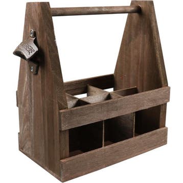 Bierverpakking, Draagtray, Hout, 6 flessen, 25x16x28.5cm,..., Verzenden, Nieuw