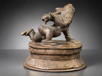 Beeld, Ganesha - 20th c. - 6.5 cm - Brons, Antiek en Kunst