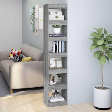 vidaXL Boekenkast/kamerscherm 40x30x198 cm grijs sonoma, Huis en Inrichting, Minder dan 50 cm, Verzenden, Nieuw, 150 tot 200 cm