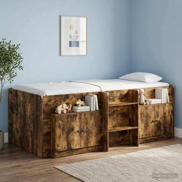 vidaXL Opbergkast voor Loftbed 2 st Gerookt eiken 66 x 35 x, Minder dan 45 cm, Verzenden, Nieuw, Minder dan 55 cm