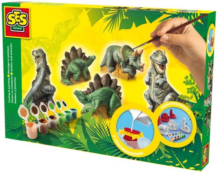 Figuren Gieten en Schilderen: Dino`s | SES Creative - Hobby, Hobby en Vrije tijd, Knutselen, Nieuw, Verzenden
