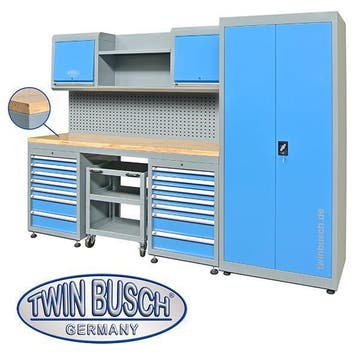 Complete Werkbank met laden kasten opberg kast dubbelwandig, Ophalen of Verzenden, Nieuw